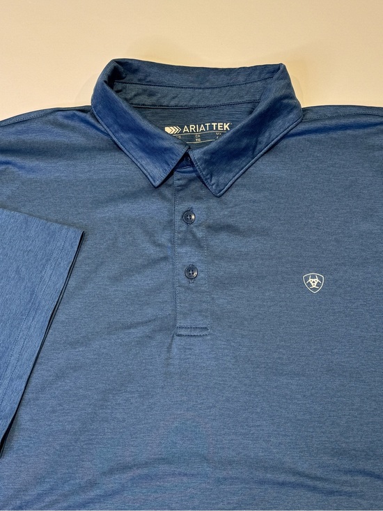 Ariat Other - Ariat Tek Men's XL Charger 2.0 Performance Polo Short Sleeve Blue Golf